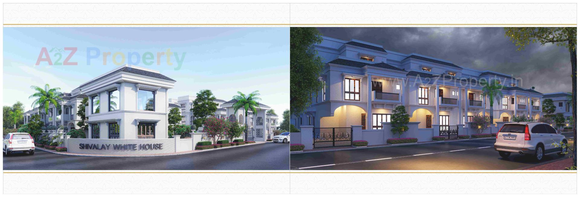 3D Elevation of real estate project Shivalay White House located at Dahegam, Gandhinagar, Gujarat