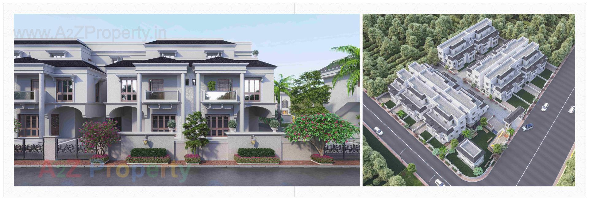 3D Elevation of real estate project Shivalay White House located at Dahegam, Gandhinagar, Gujarat