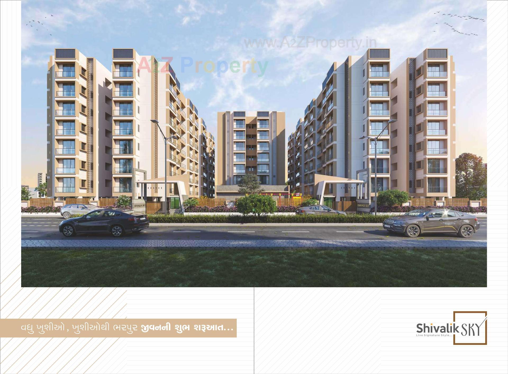 3D Elevation of real estate project Shivalik Sky located at Pethapur, Gandhinagar, Gujarat