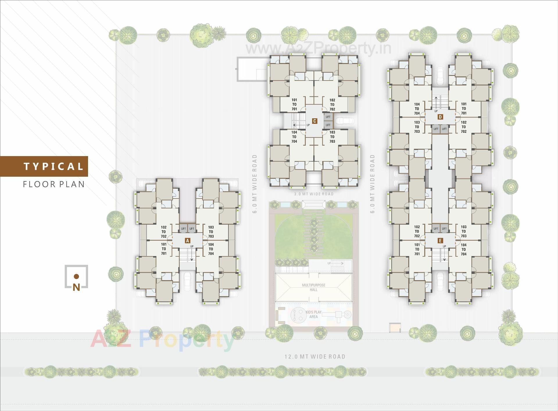 Layout of real estate project Shivalik Sky located at Pethapur, Gandhinagar, Gujarat