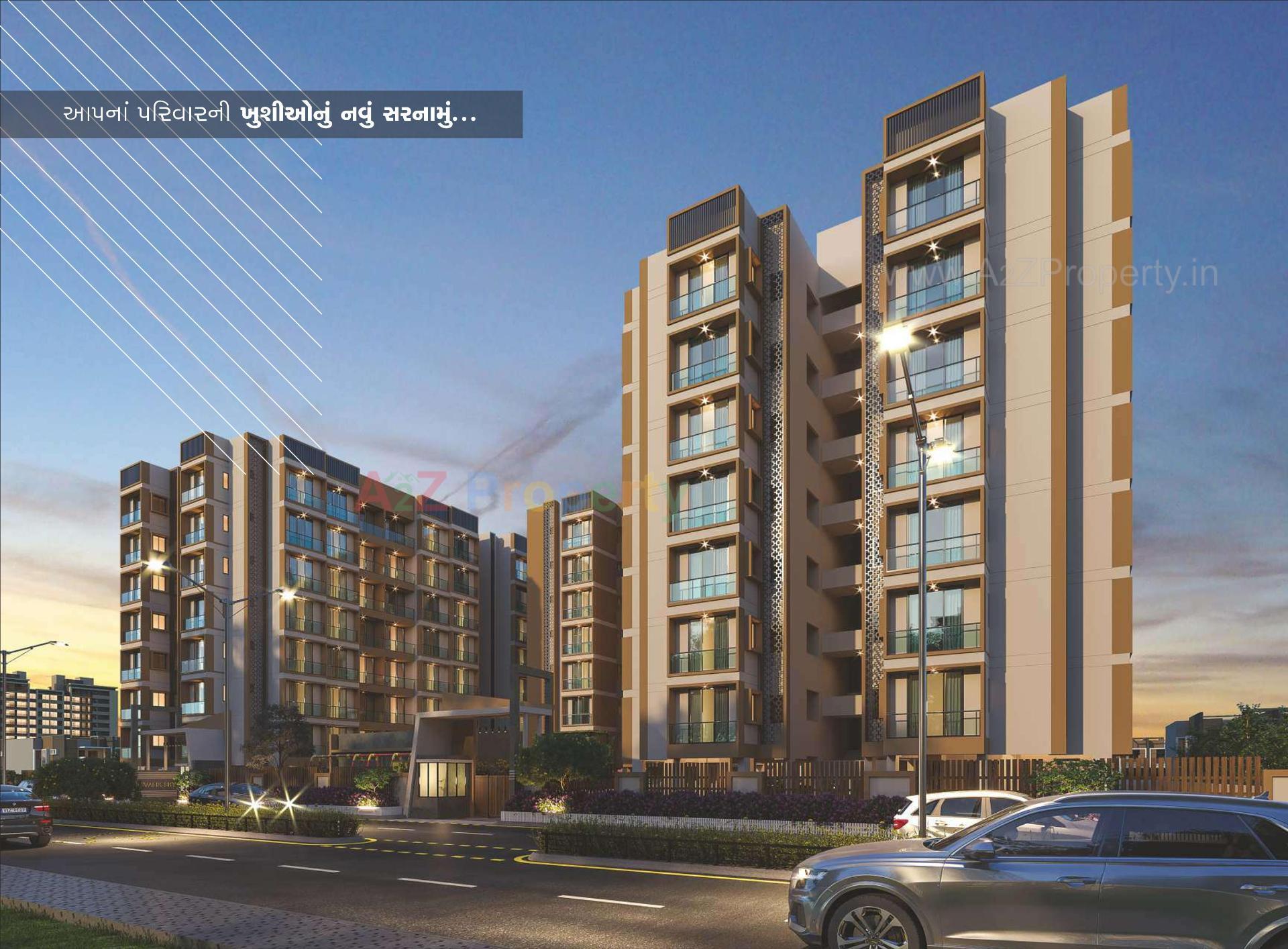 3D Elevation of real estate project Shivalik Sky located at Pethapur, Gandhinagar, Gujarat