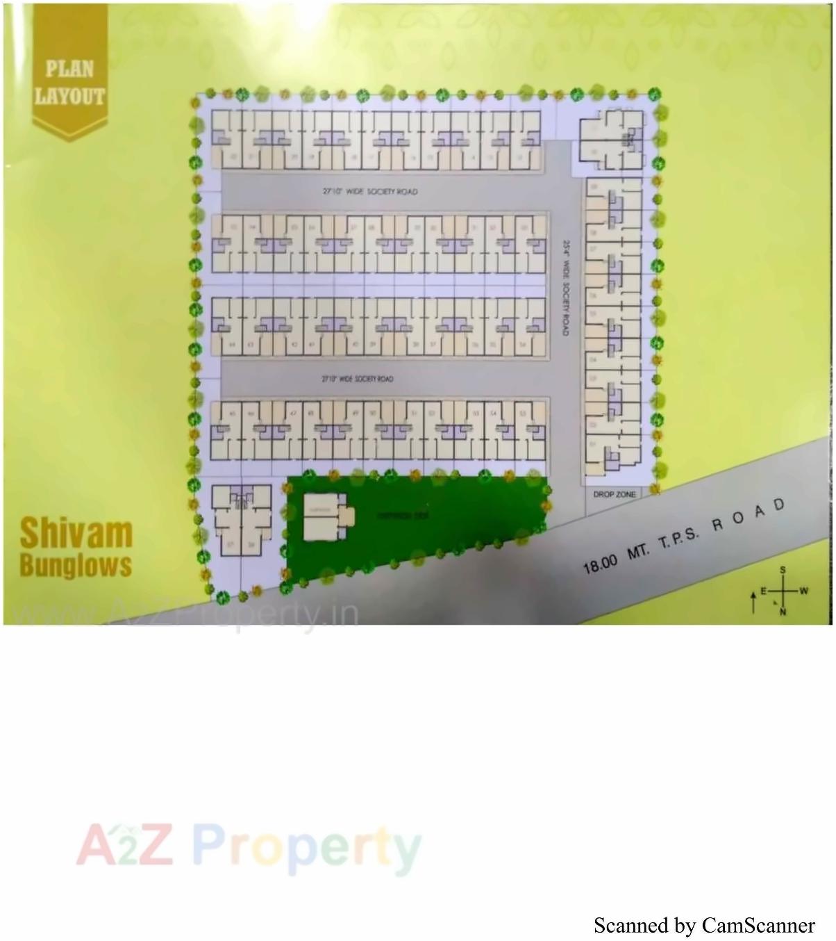 Layout of real estate project Shivam Bunglows located at Dehgam, Gandhinagar, Gujarat