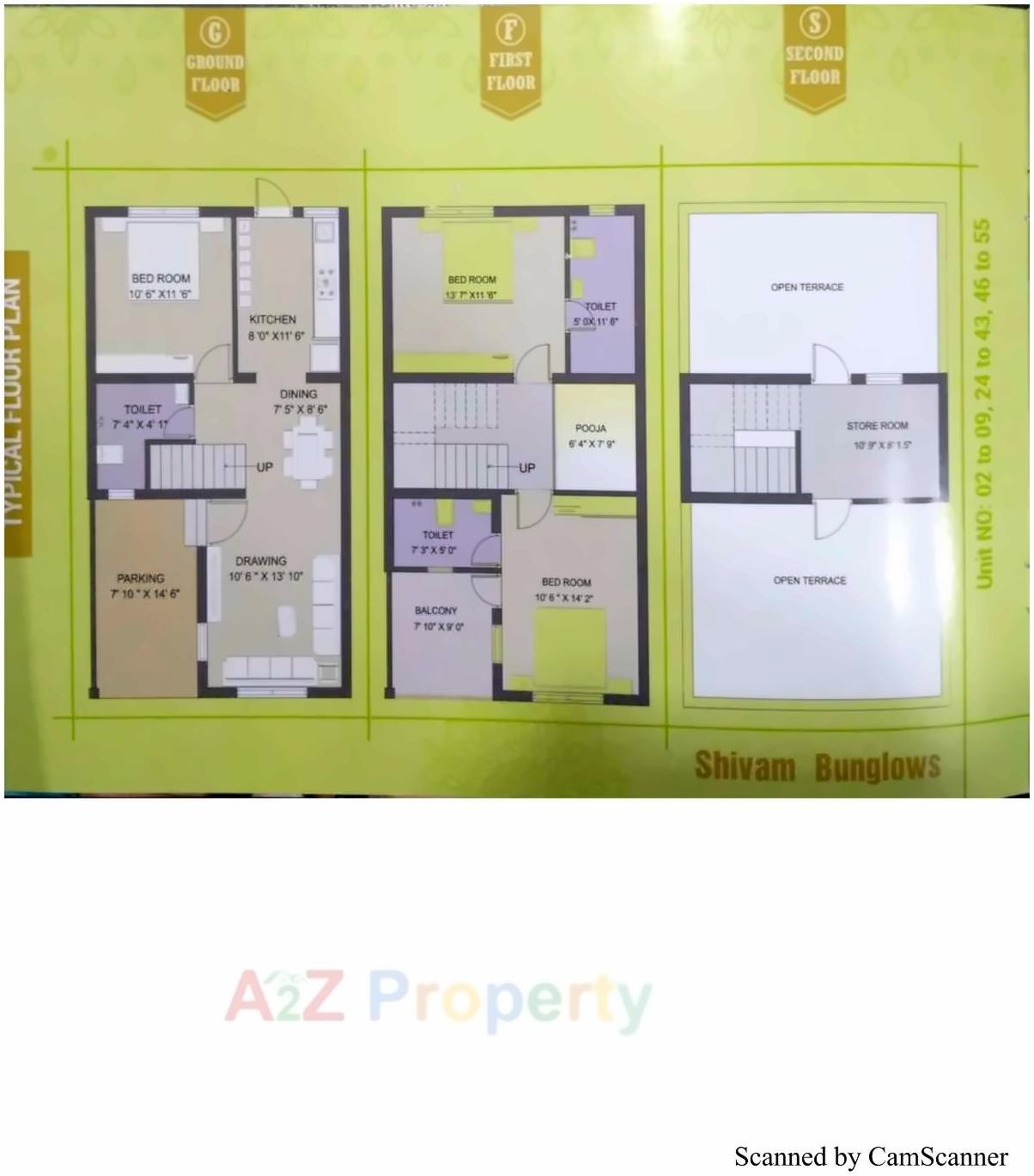 Layout of real estate project Shivam Bunglows located at Dehgam, Gandhinagar, Gujarat