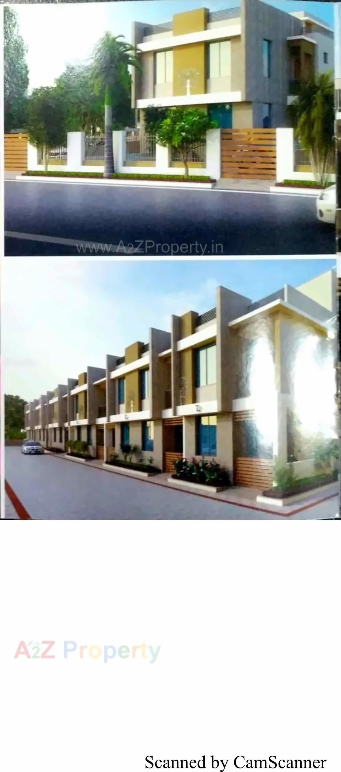 3D Elevation of real estate project Shivam Bunglows located at Dehgam, Gandhinagar, Gujarat