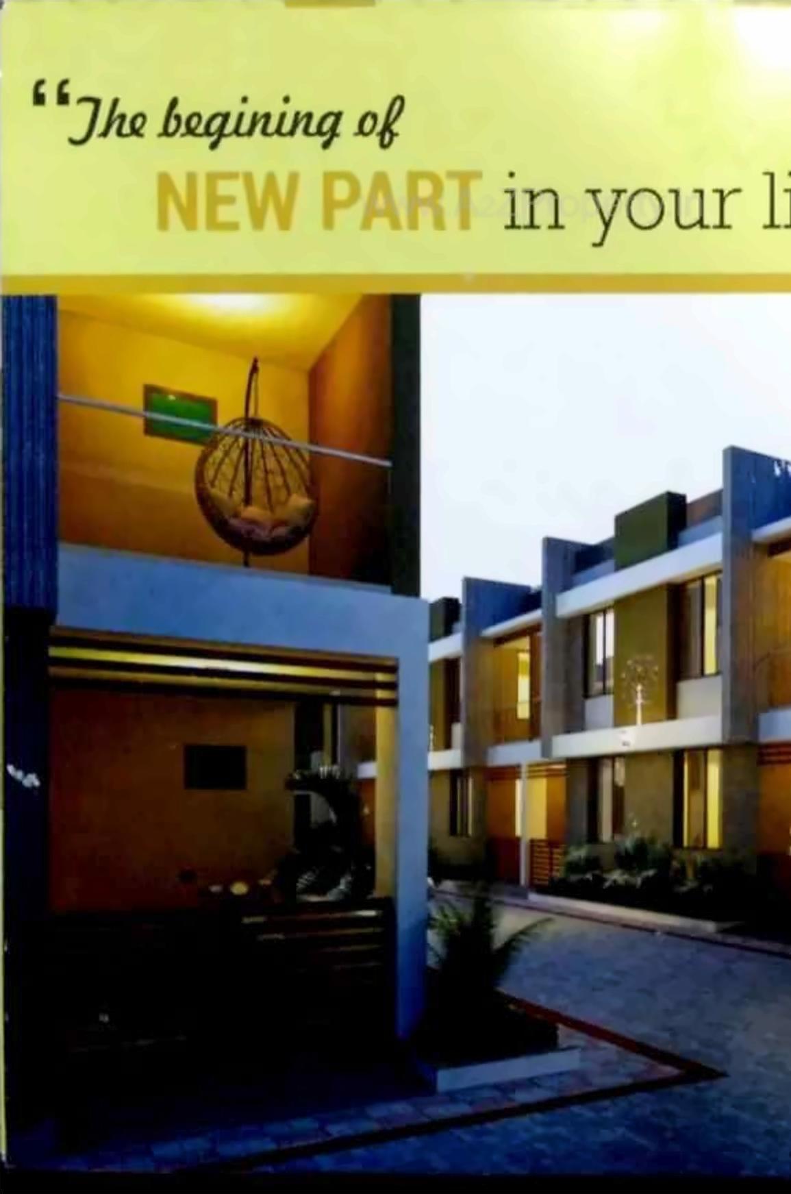 3D Elevation of real estate project Shivam Bunglows located at Dehgam, Gandhinagar, Gujarat