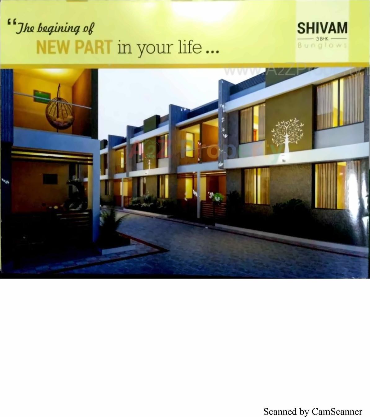 3D Elevation of real estate project Shivam Bunglows located at Dehgam, Gandhinagar, Gujarat