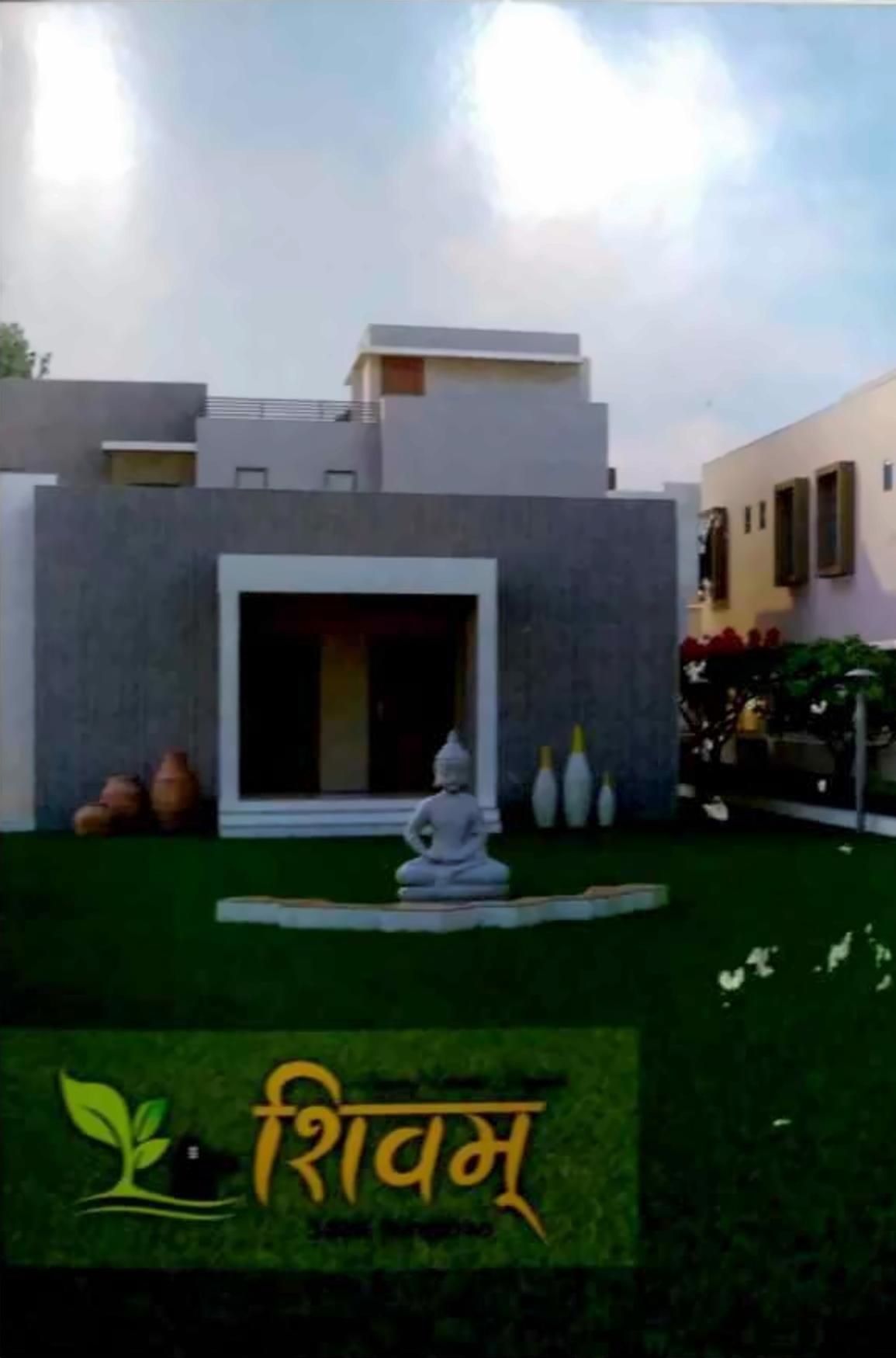 3D Elevation of real estate project Shivam Bunglows located at Dehgam, Gandhinagar, Gujarat