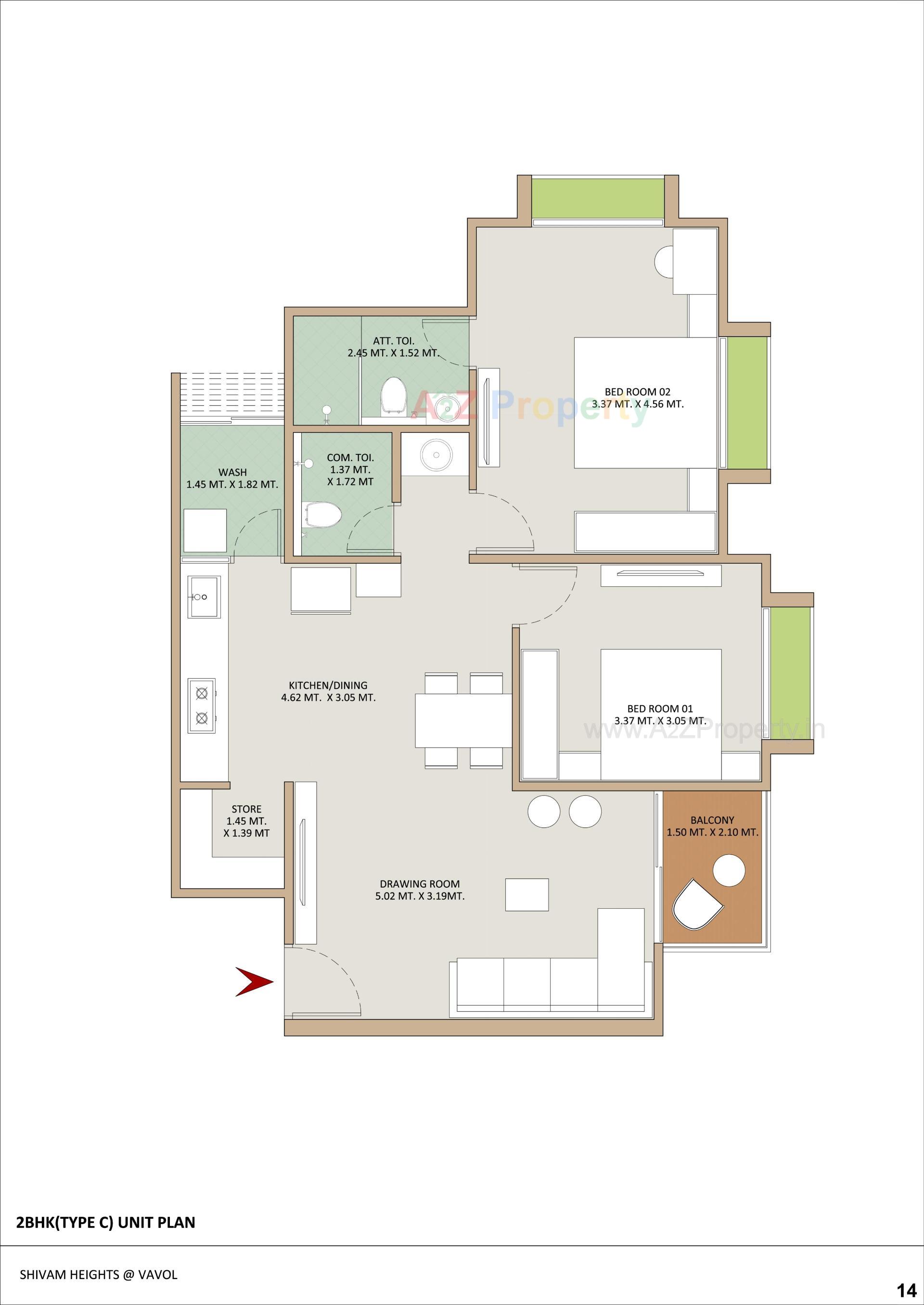 Layout of real estate project Shivam Heights located at Vavol, Gandhinagar, Gujarat
