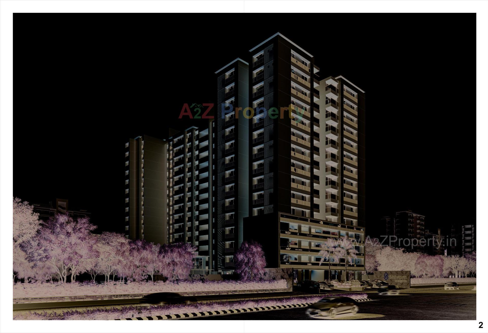 3D Elevation of real estate project Shivam Heights located at Vavol, Gandhinagar, Gujarat