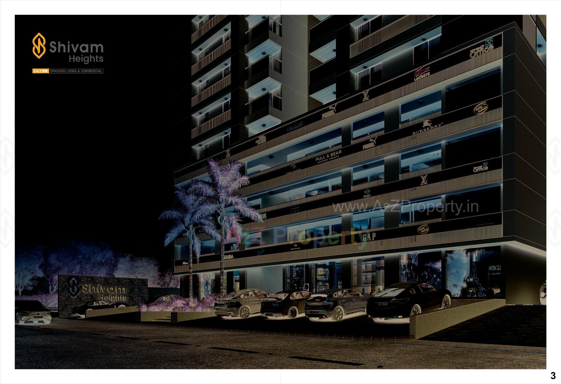 3D Elevation of real estate project Shivam Heights located at Vavol, Gandhinagar, Gujarat