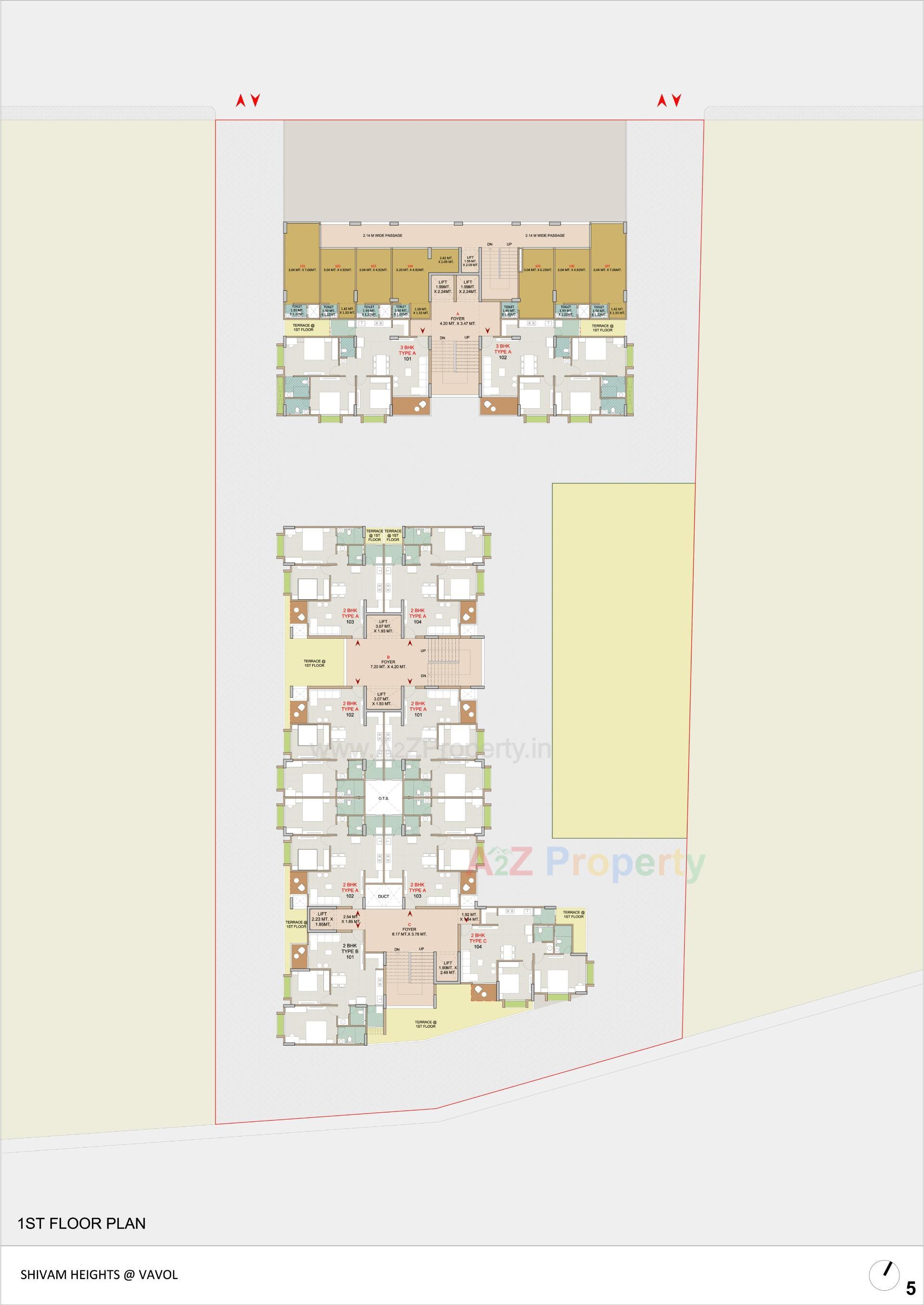 Layout of real estate project Shivam Heights located at Vavol, Gandhinagar, Gujarat