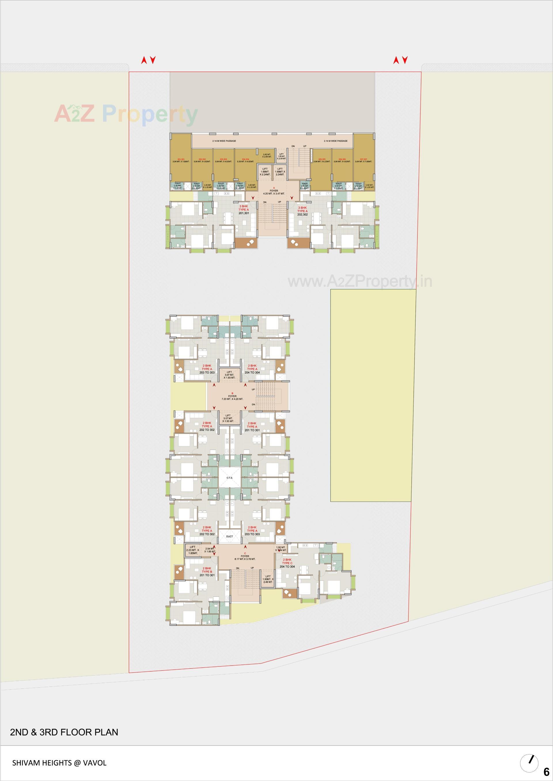 Layout of real estate project Shivam Heights located at Vavol, Gandhinagar, Gujarat