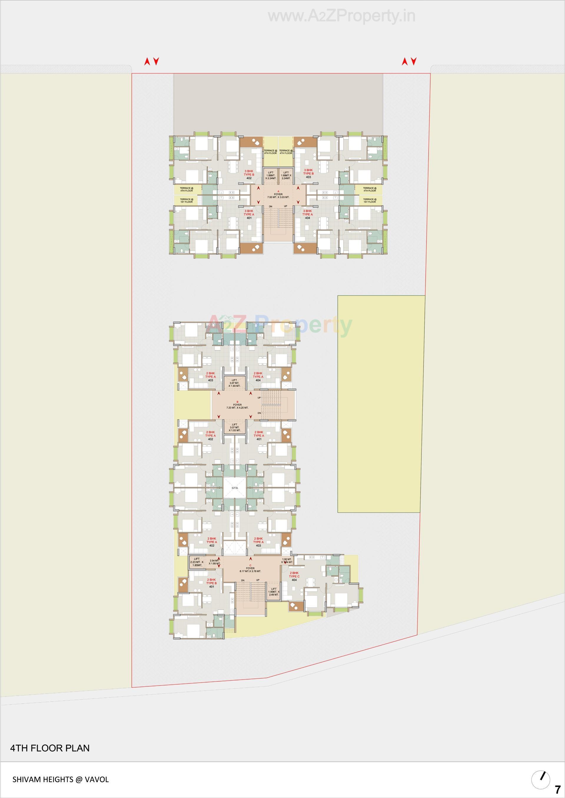 Layout of real estate project Shivam Heights located at Vavol, Gandhinagar, Gujarat