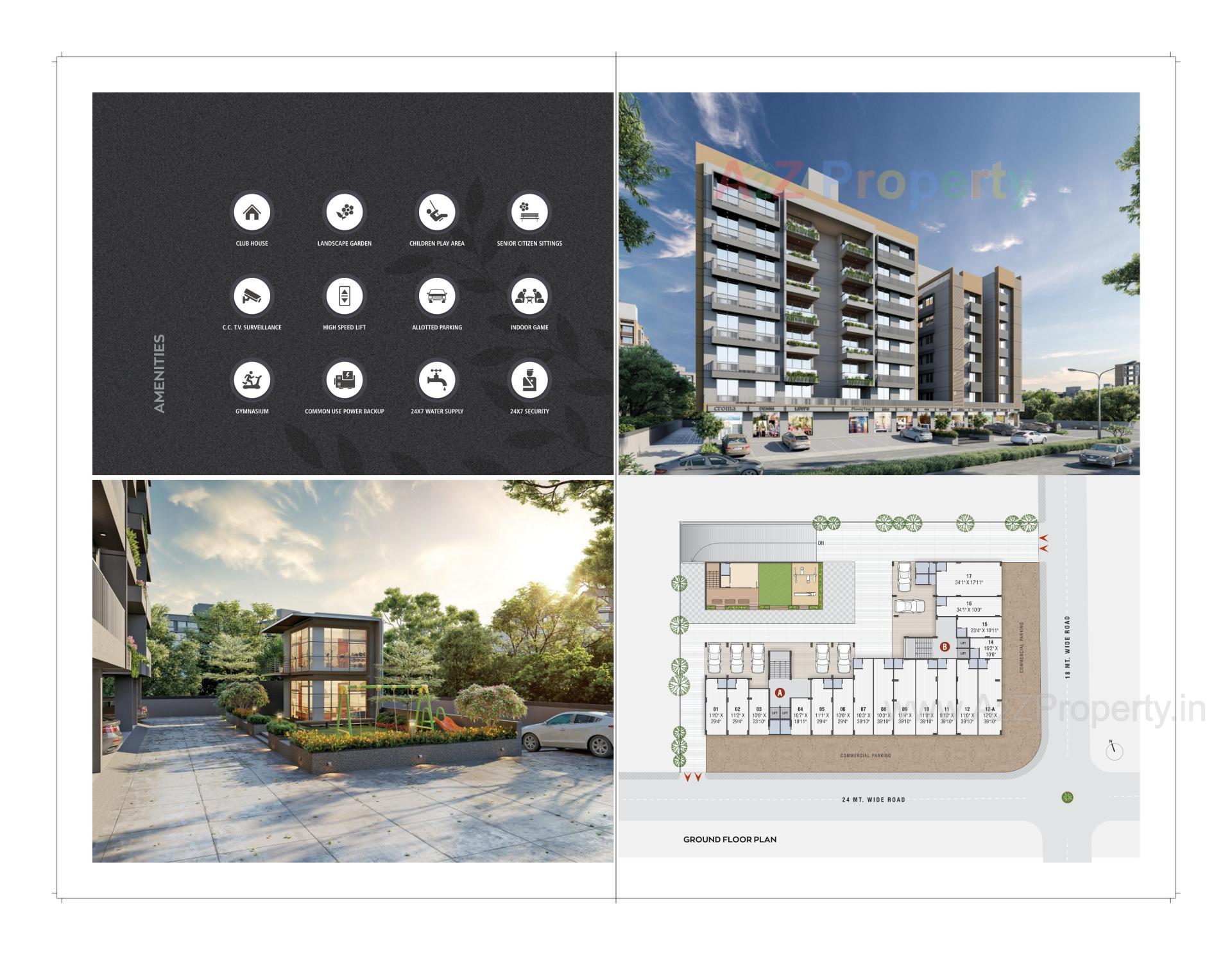 Layout of real estate project Shivam Residency located at Vavol, Gandhinagar, Gujarat
