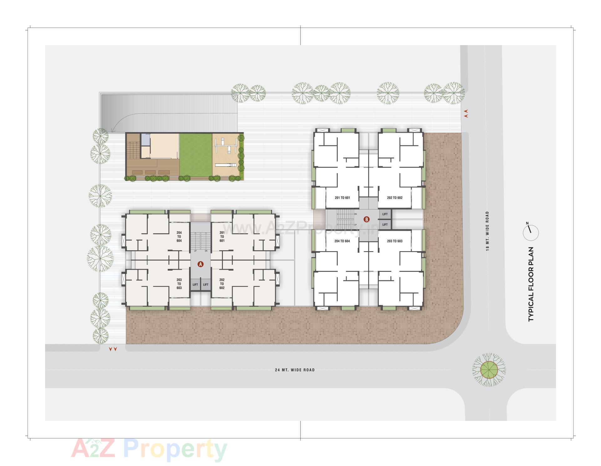 Layout of real estate project Shivam Residency located at Vavol, Gandhinagar, Gujarat