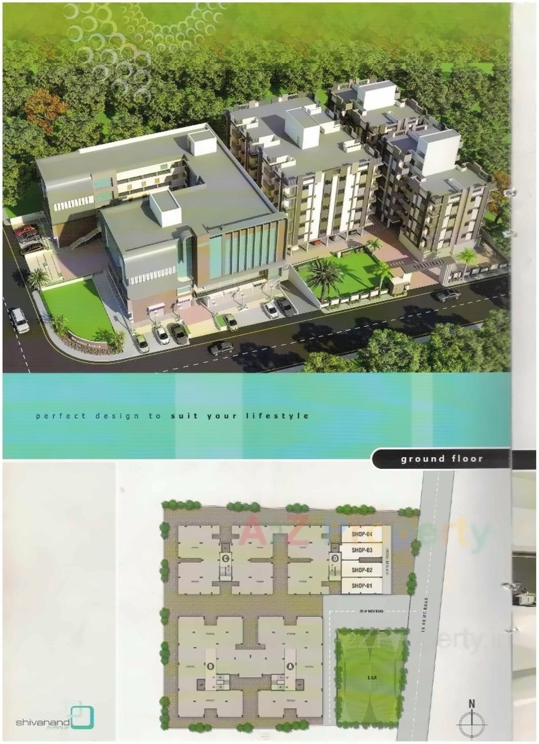 Layout of real estate project Shivanand Avenue located at Kalol, Gandhinagar, Gujarat
