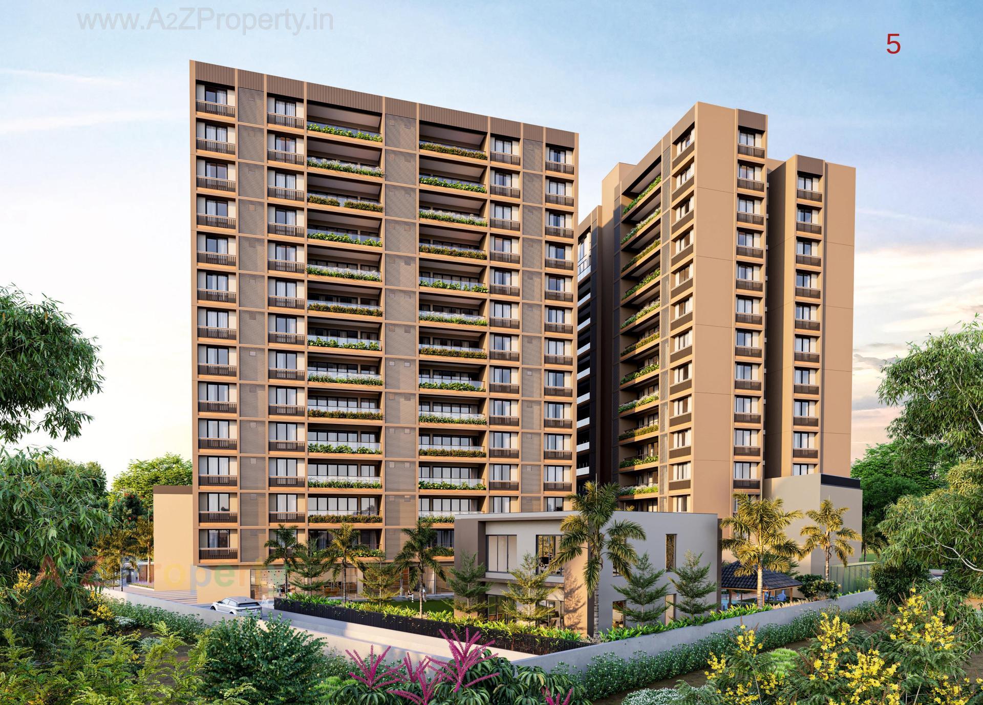 3D Elevation of real estate project Shivanjali Imperia located at Sargasan, Gandhinagar, Gujarat