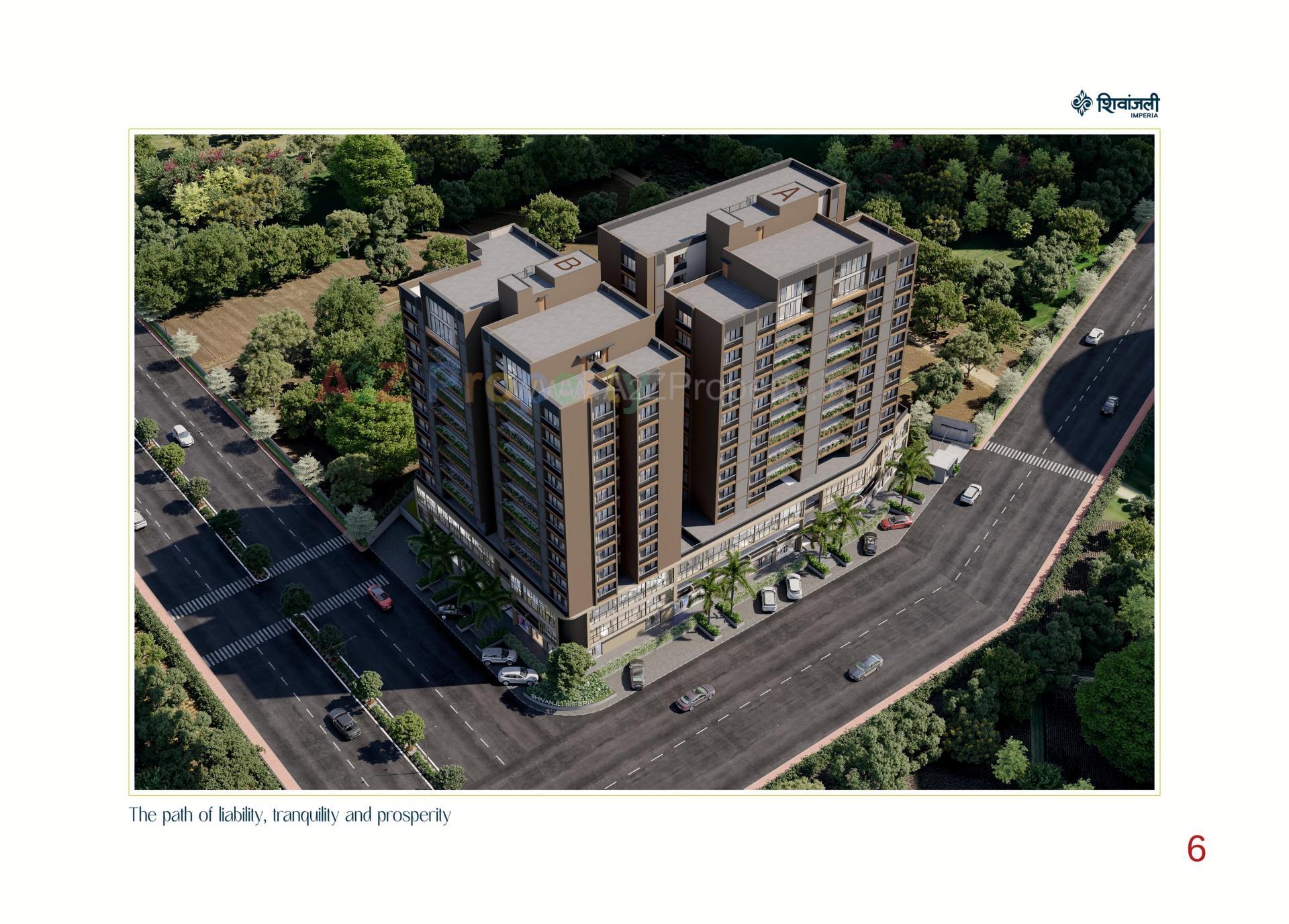 3D Elevation of real estate project Shivanjali Imperia located at Sargasan, Gandhinagar, Gujarat