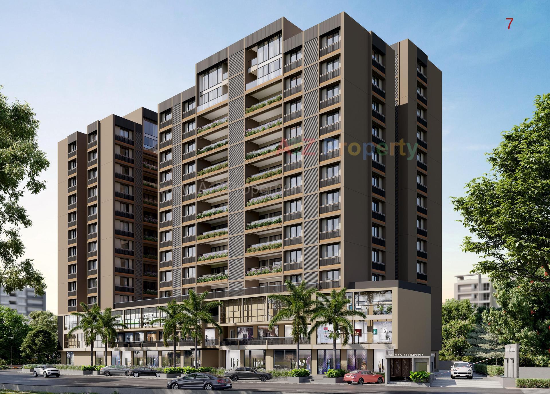 3D Elevation of real estate project Shivanjali Imperia located at Sargasan, Gandhinagar, Gujarat