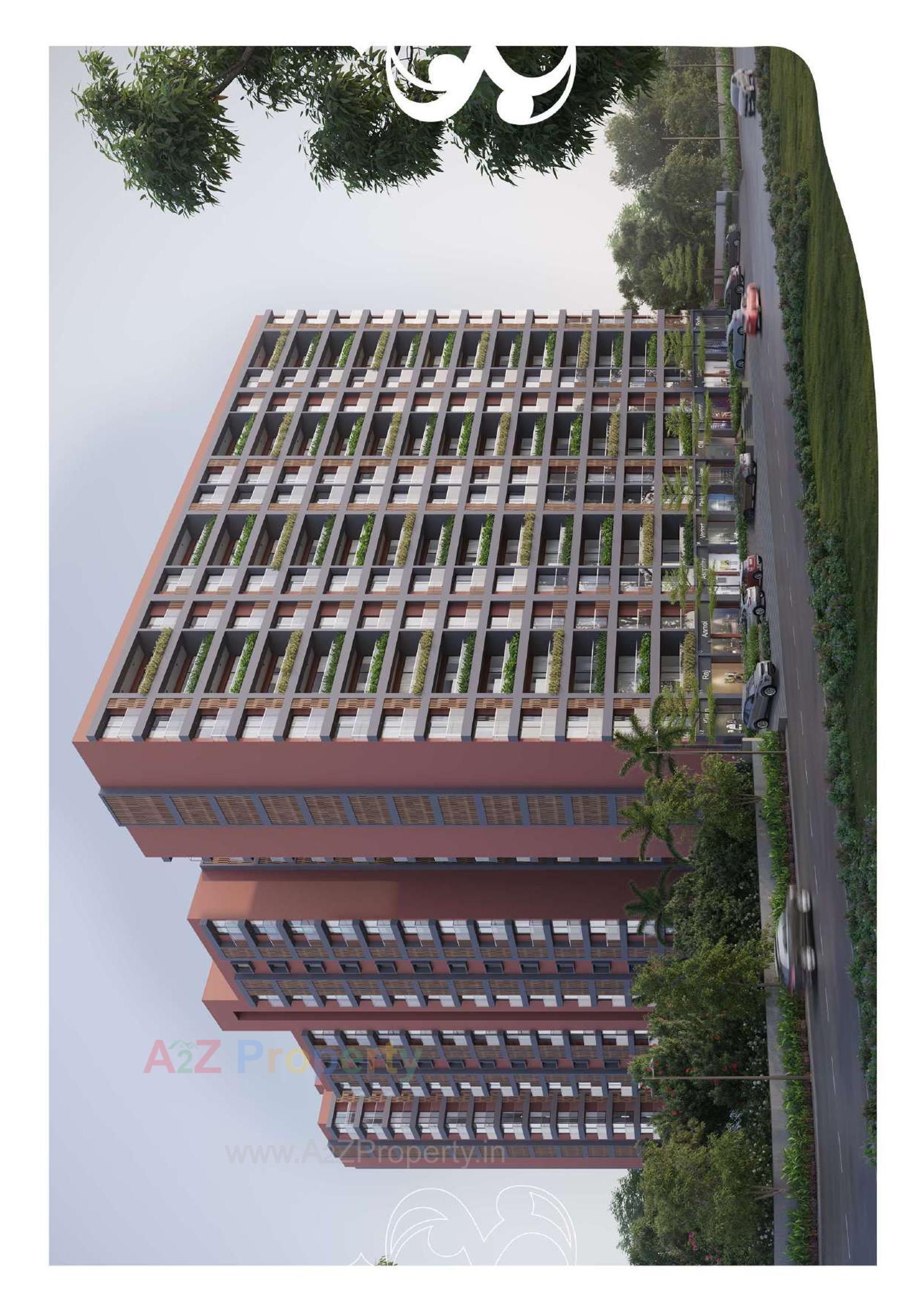 3D Elevation of real estate project Shivanjali Shashwat located at Kudasan, Gandhinagar, Gujarat