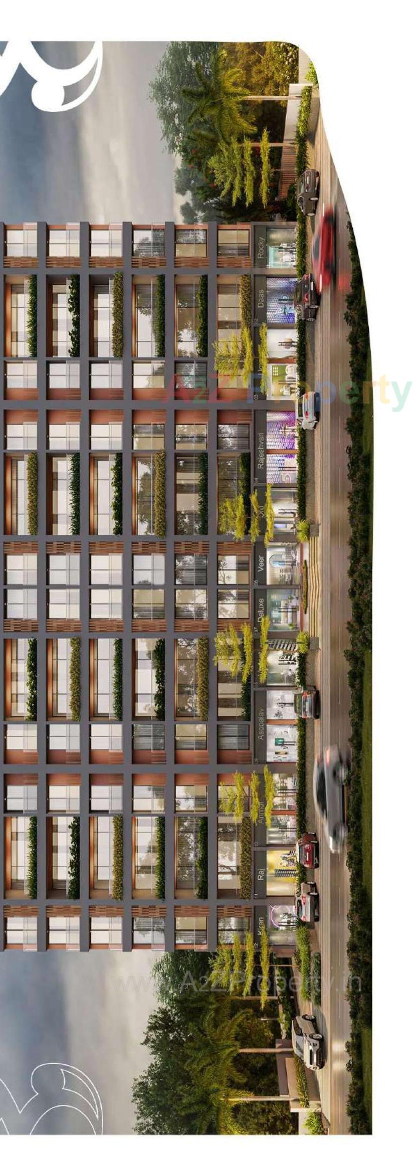 3D Elevation of real estate project Shivanjali Shashwat located at Kudasan, Gandhinagar, Gujarat