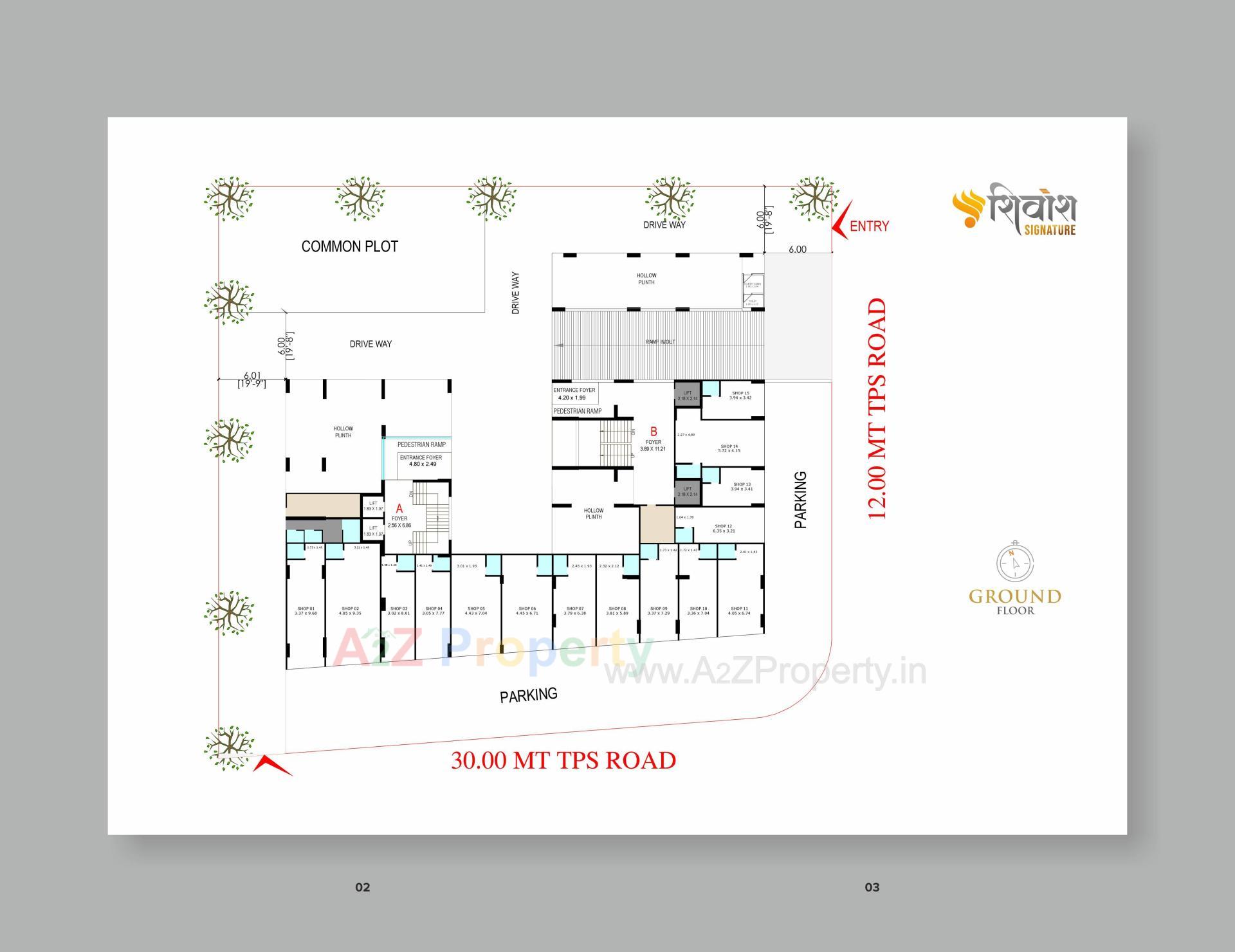 Layout of real estate project Shivansh Signature located at Koba, Gandhinagar, Gujarat