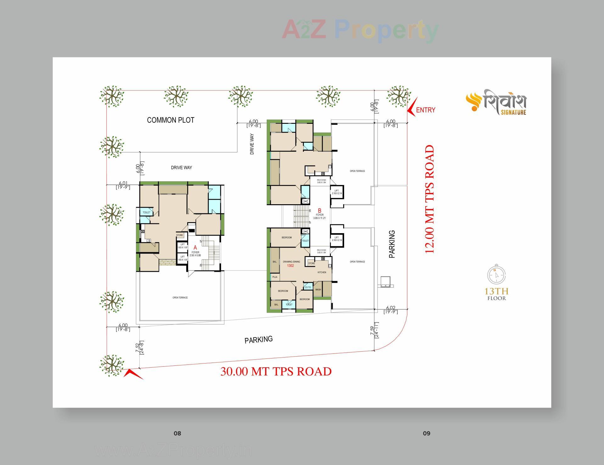 Layout of real estate project Shivansh Signature located at Koba, Gandhinagar, Gujarat