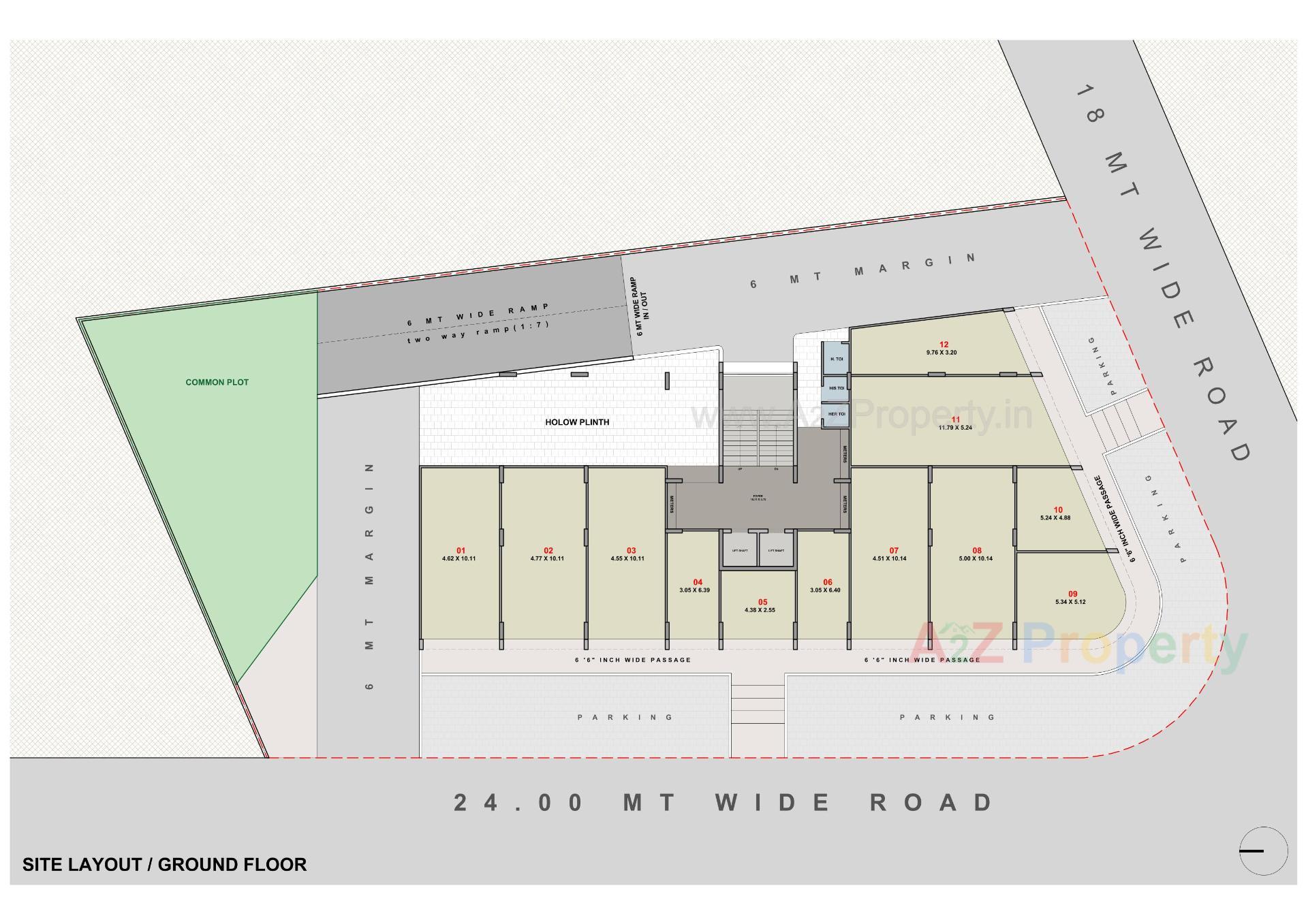 Layout of real estate project Shivashish Sixty located at Uvarsad, Gandhinagar, Gujarat
