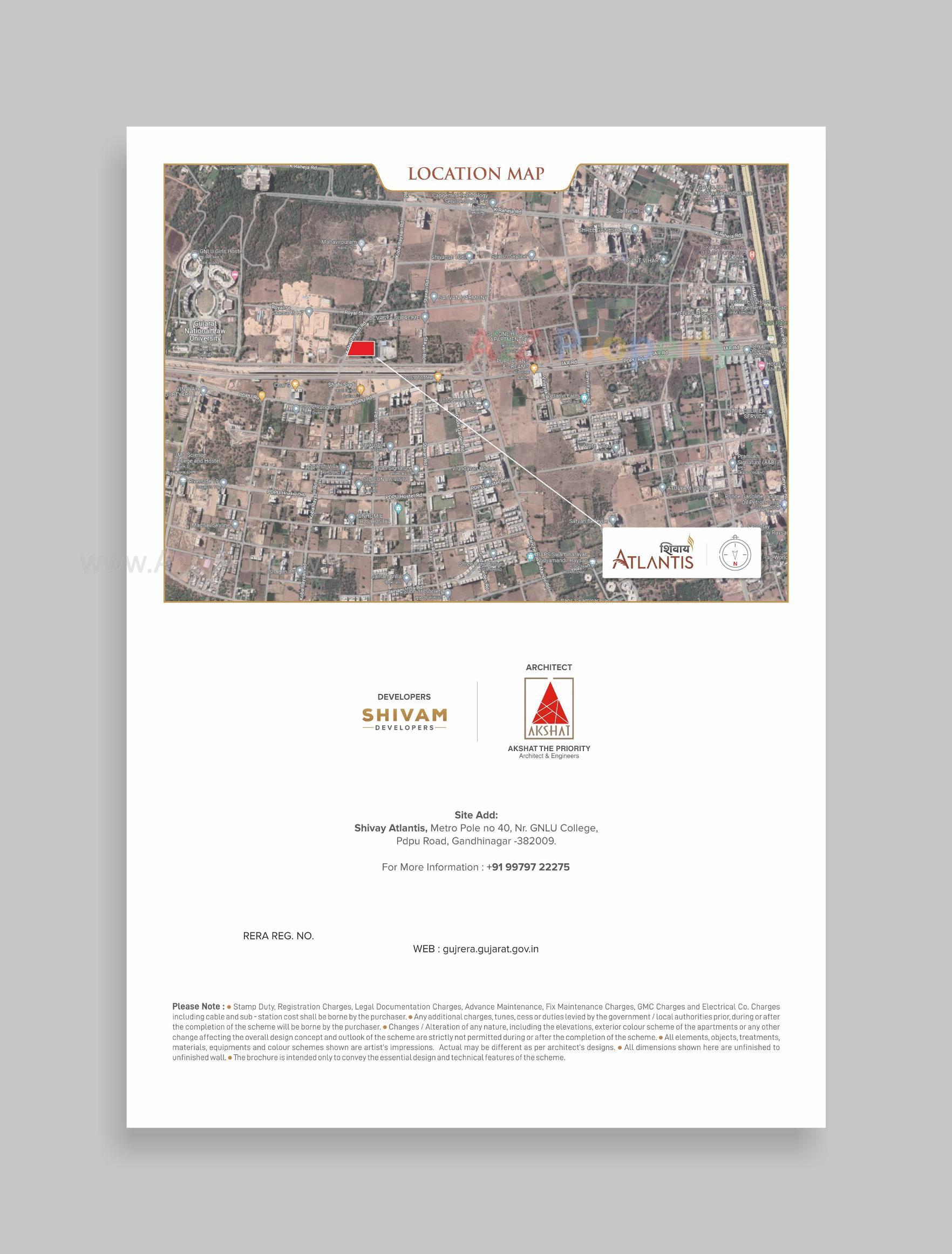  of real estate project Shivay Atlantis located at Koba, Gandhinagar, Gujarat