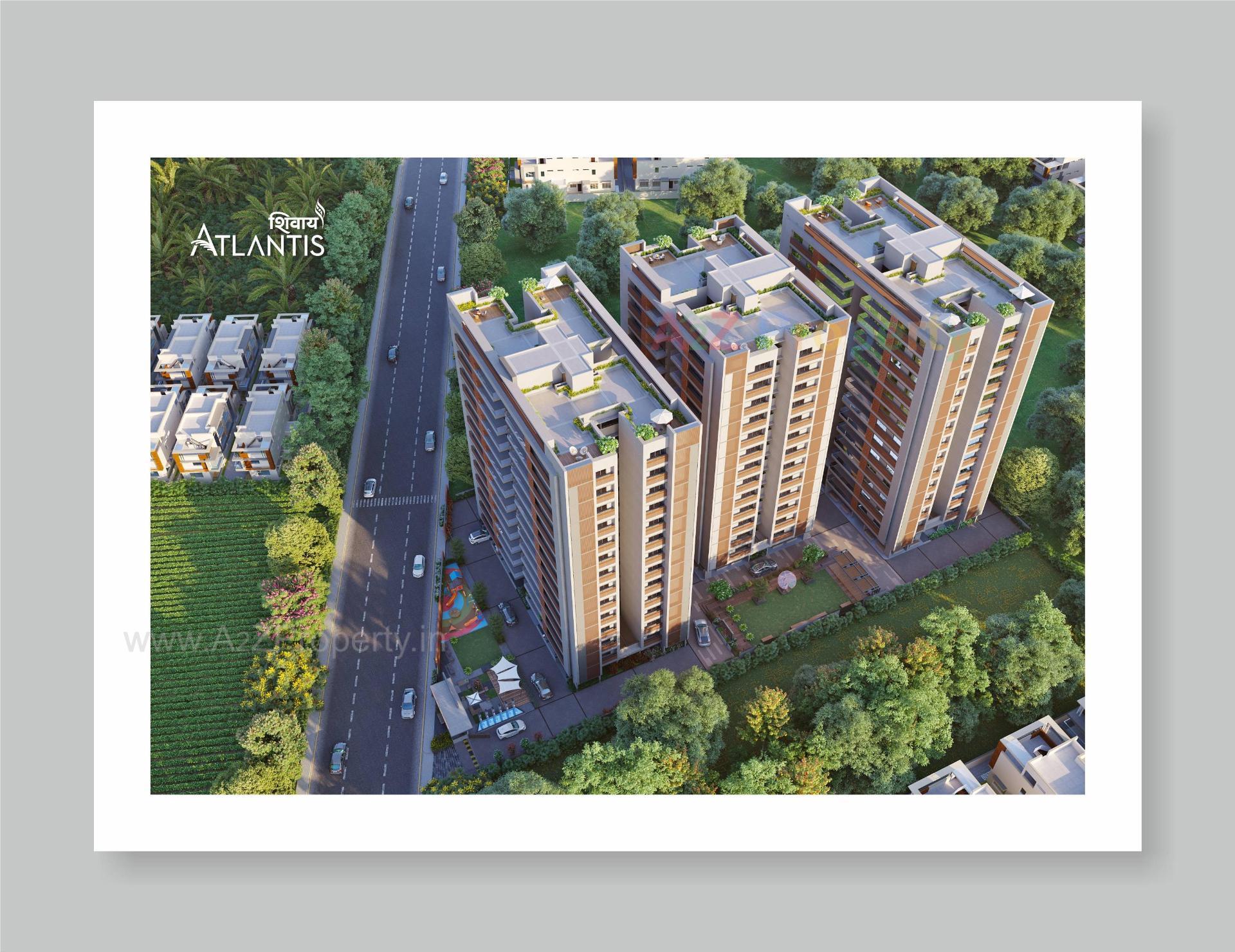 3D Elevation of real estate project Shivay Atlantis located at Koba, Gandhinagar, Gujarat