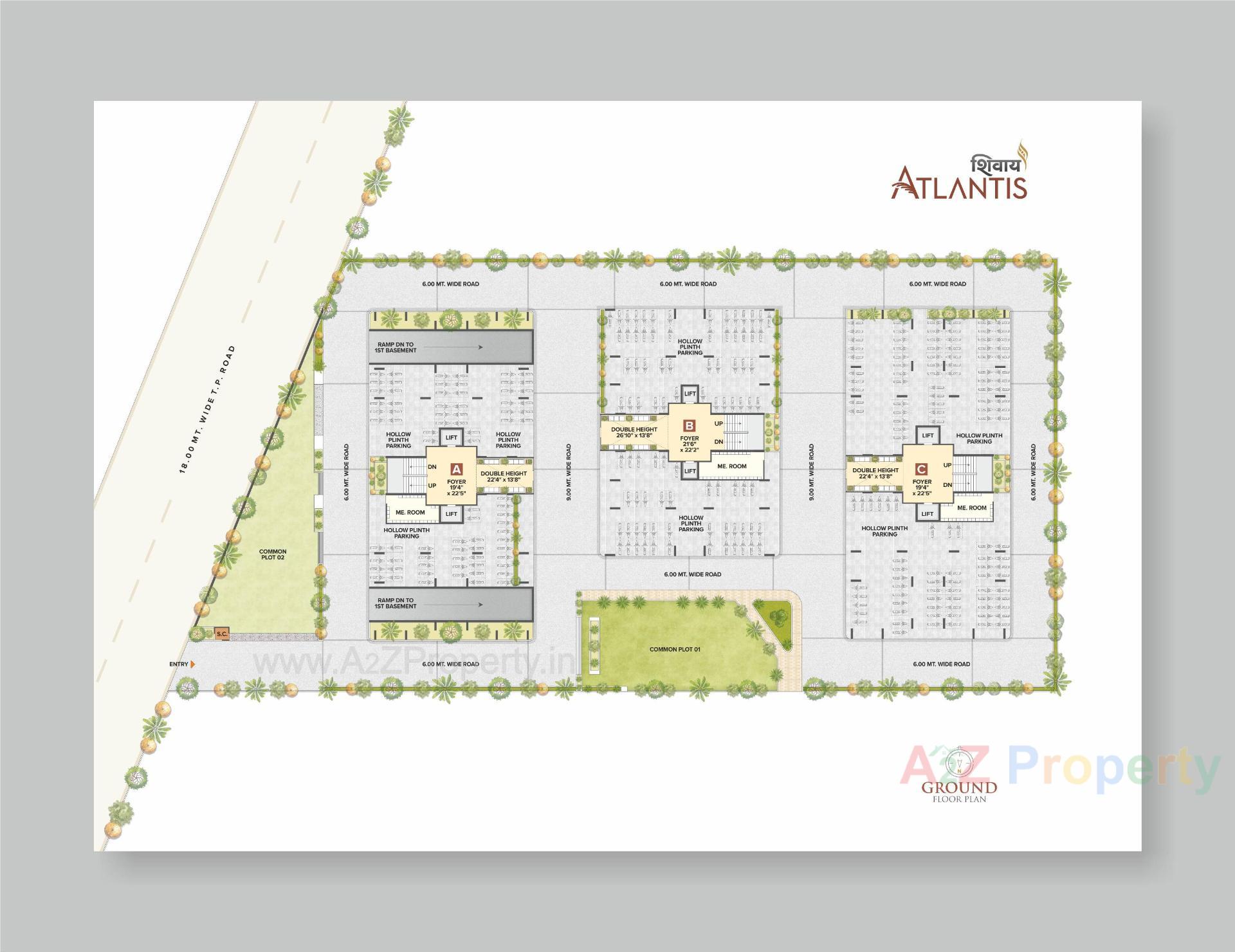 Layout of real estate project Shivay Atlantis located at Koba, Gandhinagar, Gujarat