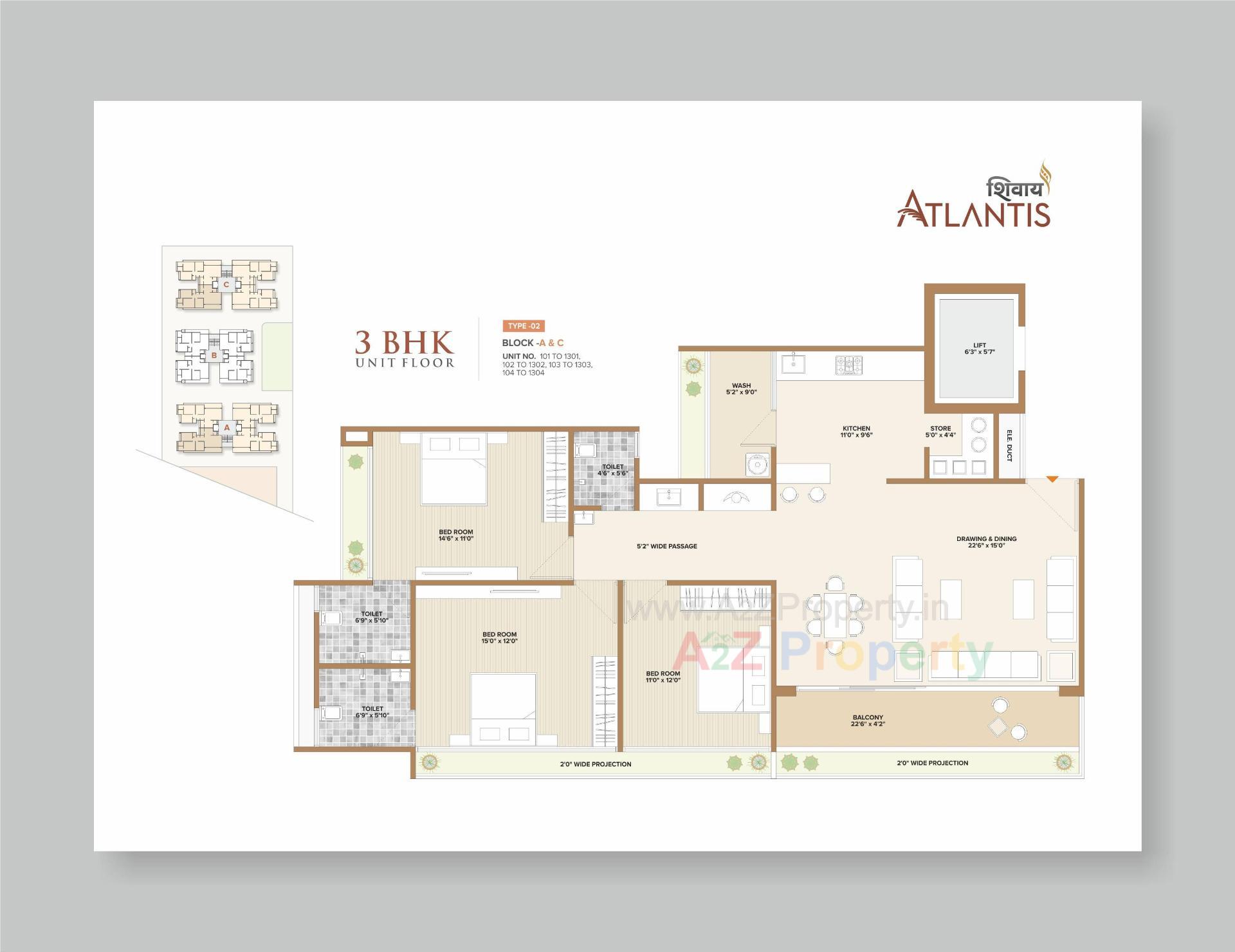 Layout of real estate project Shivay Atlantis located at Koba, Gandhinagar, Gujarat