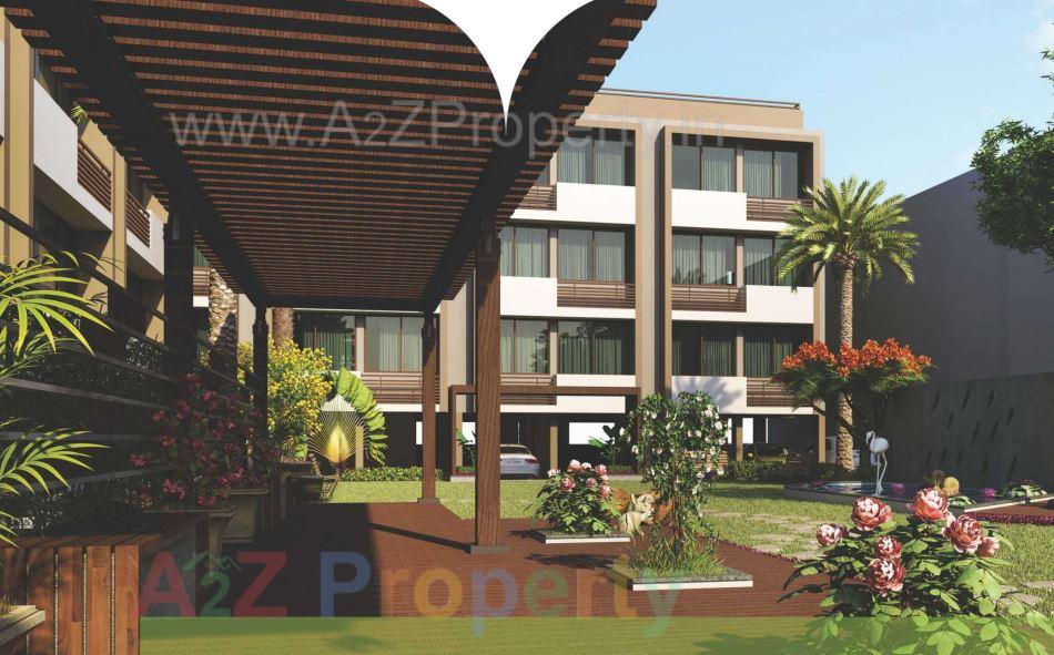 3D Elevation of real estate project Shivesh located at Vavol, Gandhinagar, Gujarat