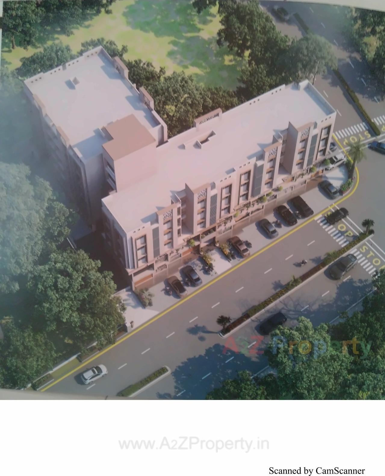 3D Elevation of real estate project Shivganga Heights located at Dehgam, Gandhinagar, Gujarat