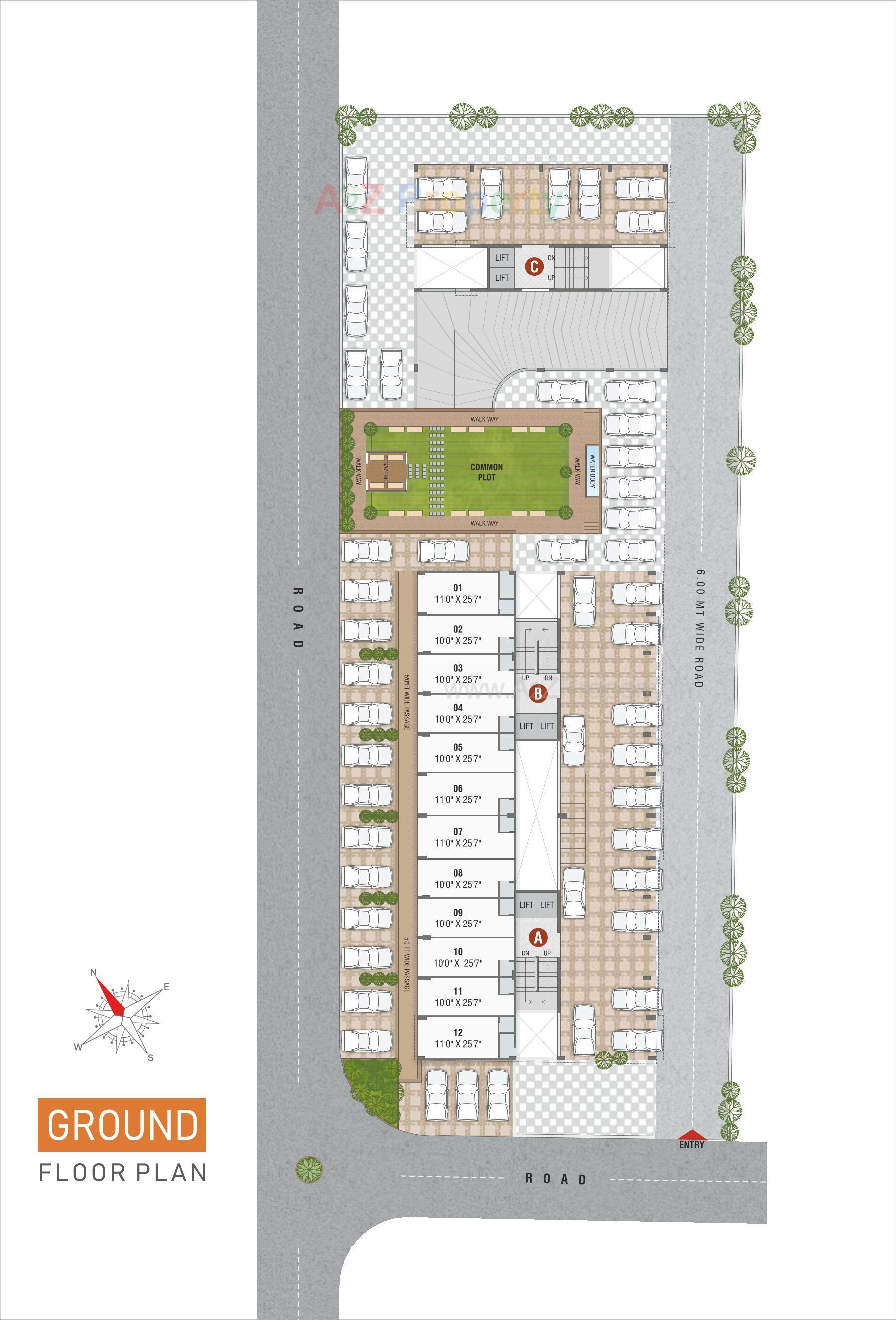 Layout of real estate project Shlok Paradise located at Pethapur, Gandhinagar, Gujarat