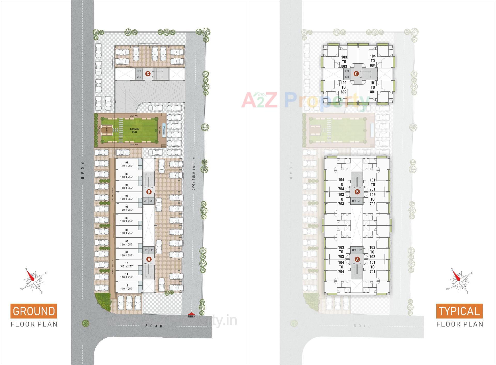 Layout of real estate project Shlok Paradise located at Pethapur, Gandhinagar, Gujarat