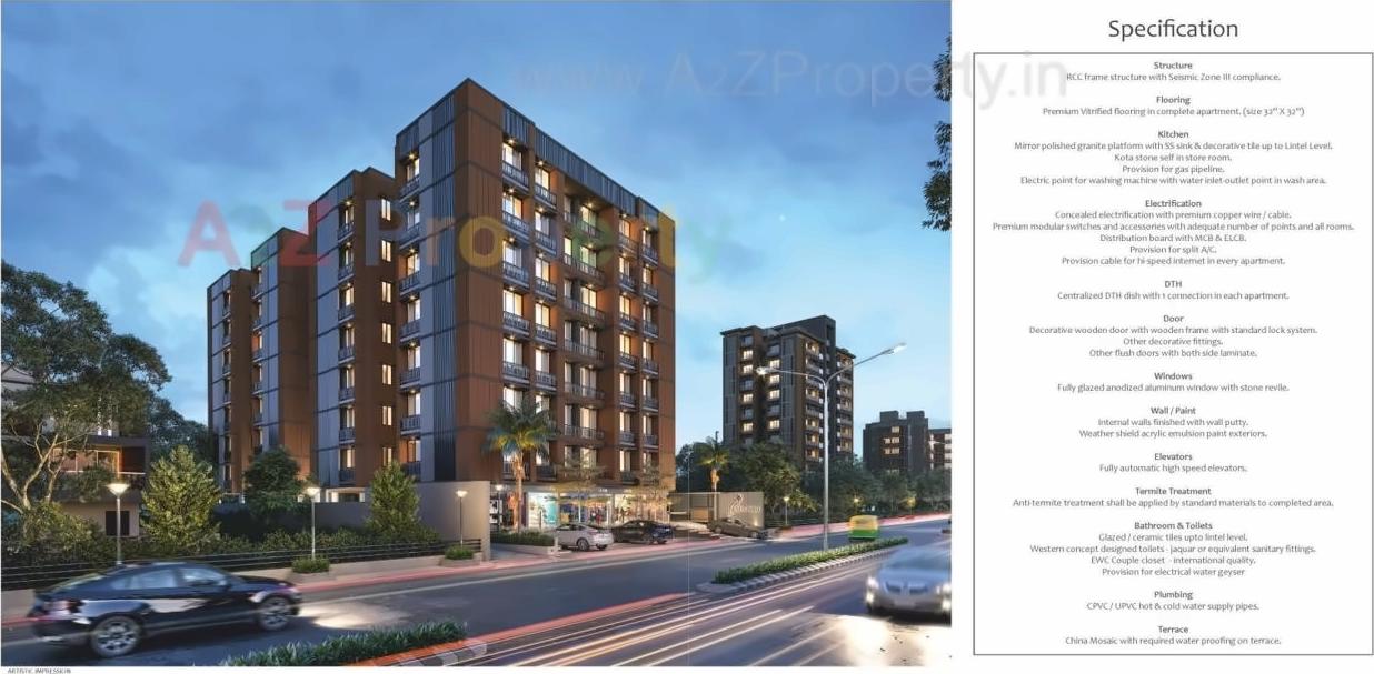 3D Elevation of real estate project Shree Anusthan located at Khoraj, Gandhinagar, Gujarat