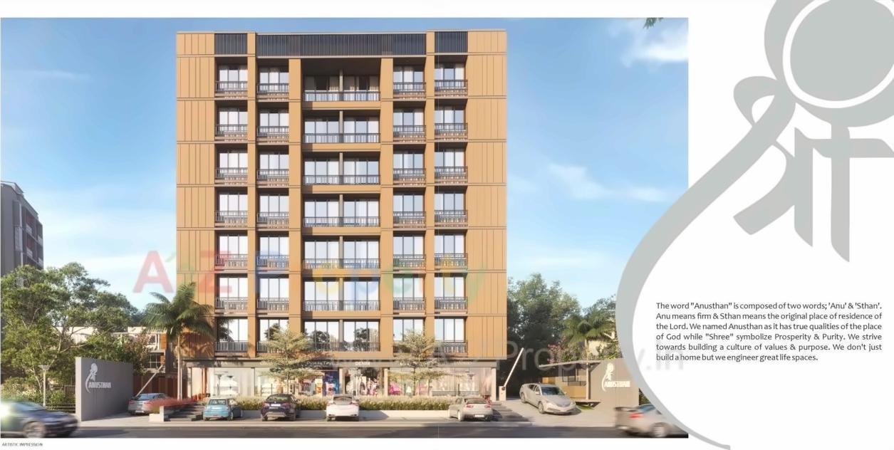 3D Elevation of real estate project Shree Anusthan located at Khoraj, Gandhinagar, Gujarat