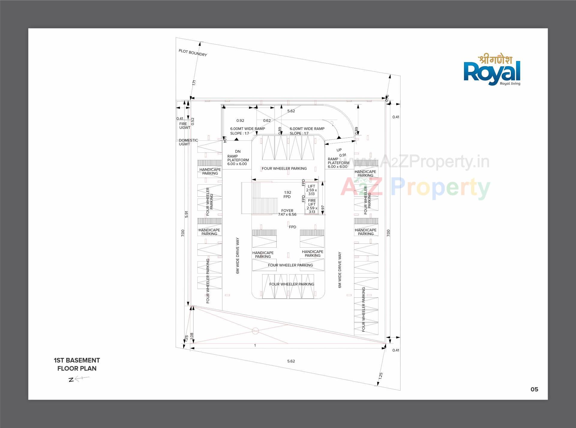 Layout of real estate project Shree Ganesh Royal located at Koba, Gandhinagar, Gujarat