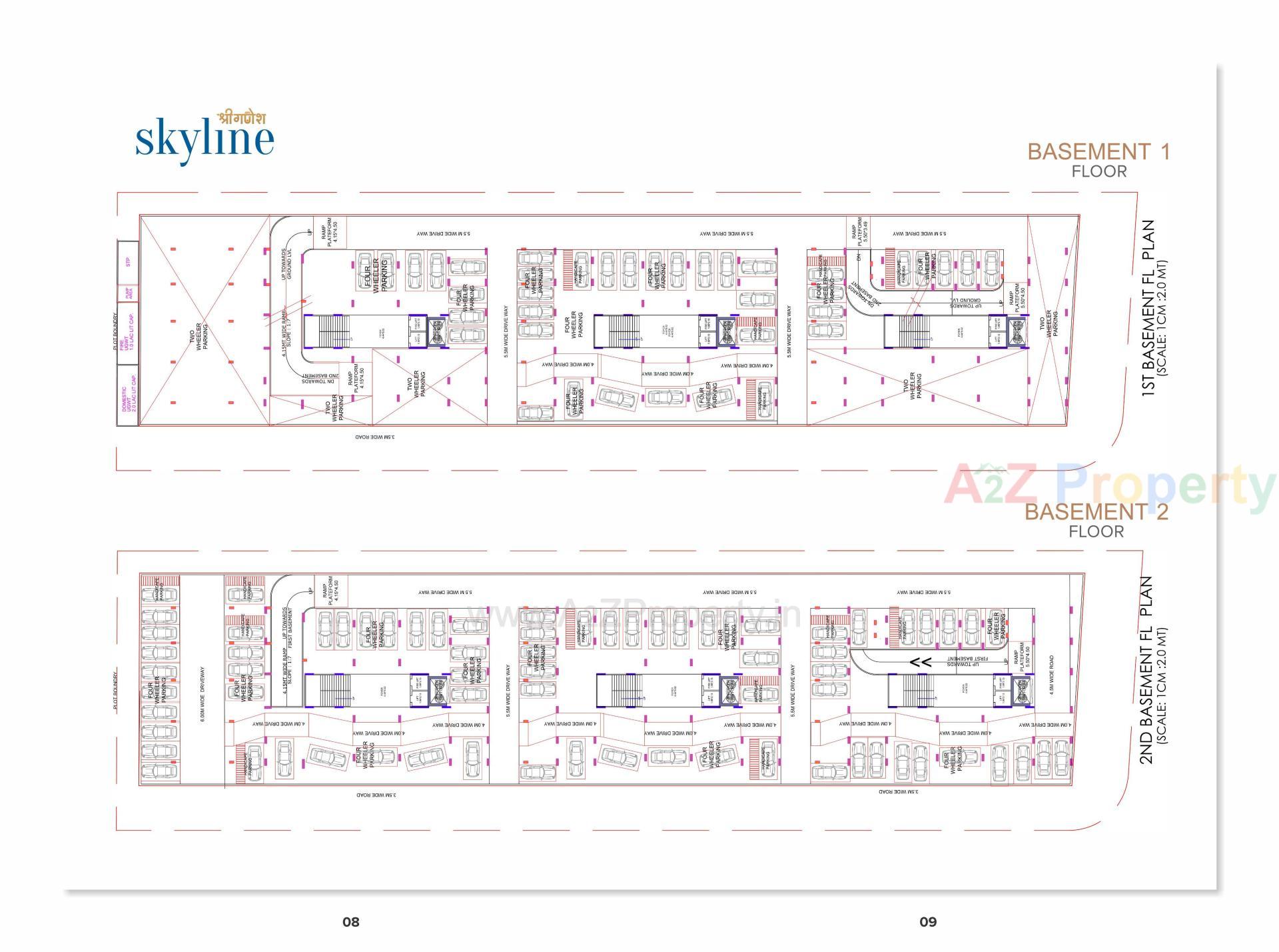 Layout of real estate project Shree Ganesh Skyline located at Koba, Gandhinagar, Gujarat