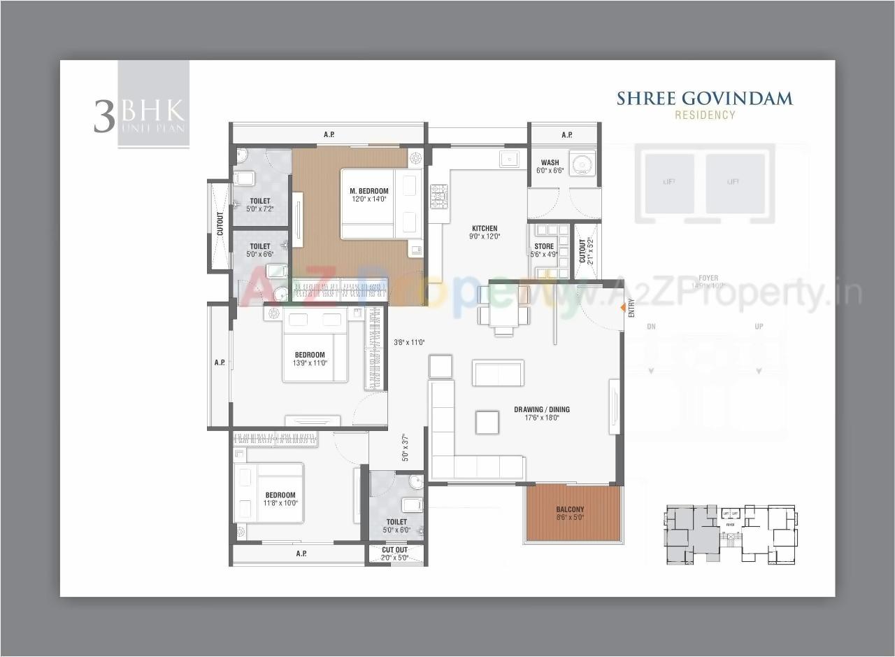 Layout of real estate project Shree Govindam Residency located at Raysan, Gandhinagar, Gujarat
