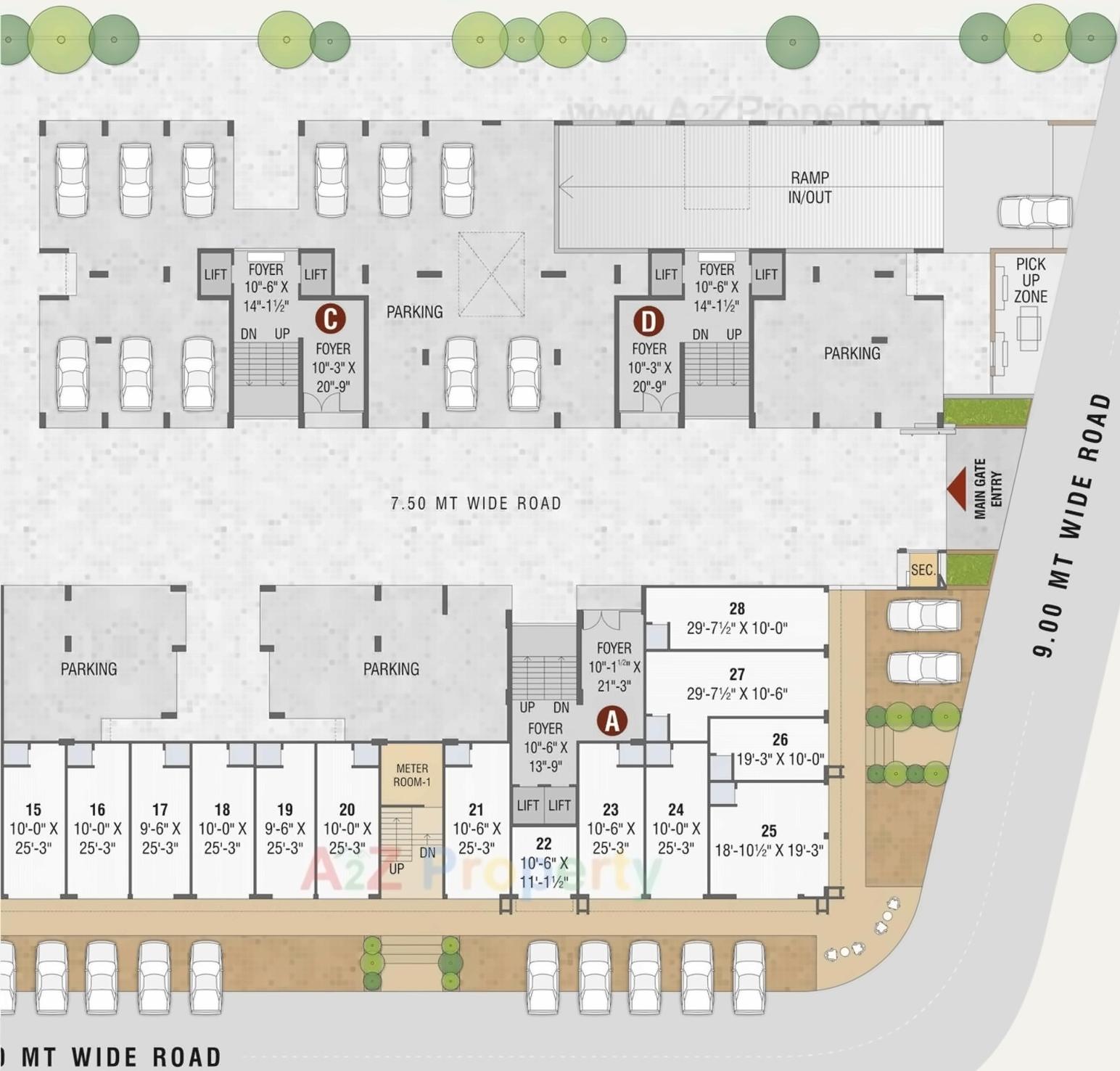 Layout of real estate project Shree Hari located at Gandhinagar, Gandhinagar, Gujarat
