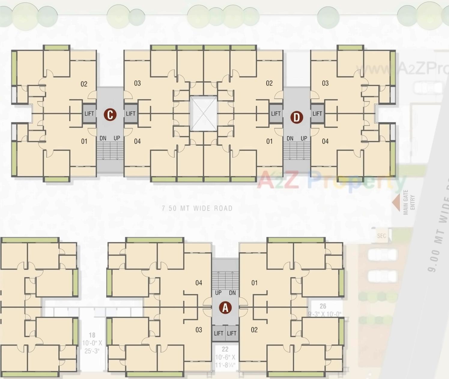 Layout of real estate project Shree Hari located at Gandhinagar, Gandhinagar, Gujarat