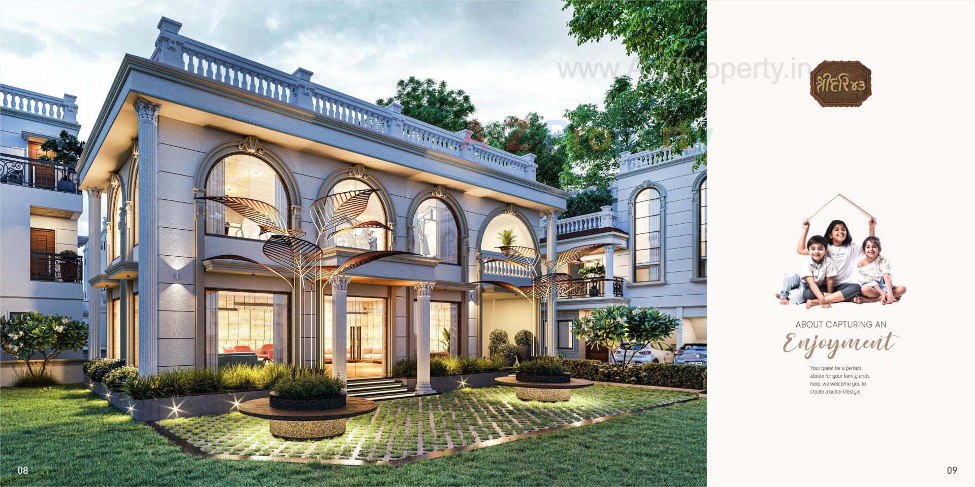 3D Elevation of real estate project Shree Hari located at Dehgam, Gandhinagar, Gujarat