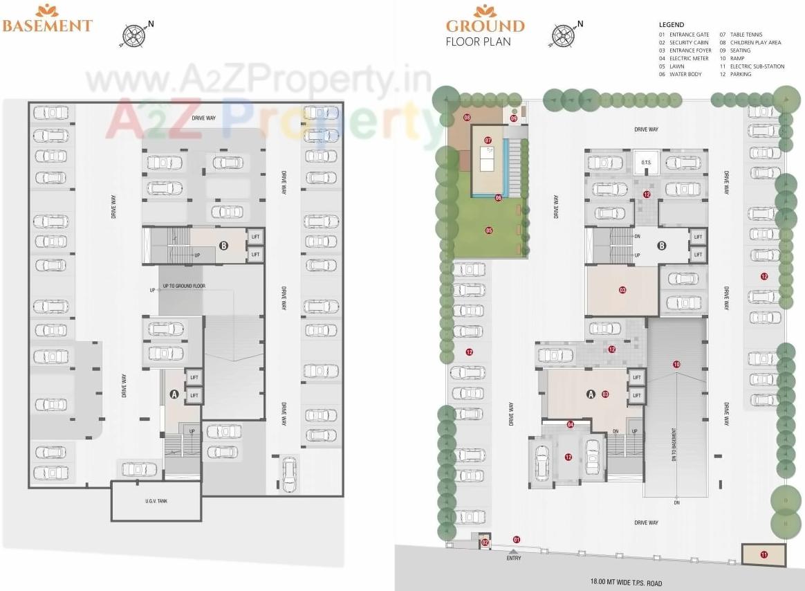 Layout of real estate project Shree Hari Divine located at Gandhinagar, Gandhinagar, Gujarat