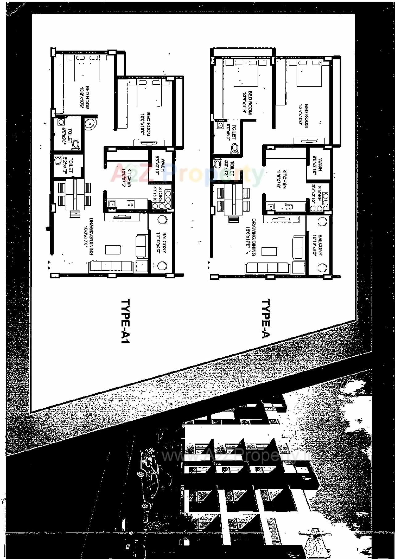 Layout of real estate project Shree Harikrushna Residency located at Kolavada, Gandhinagar, Gujarat