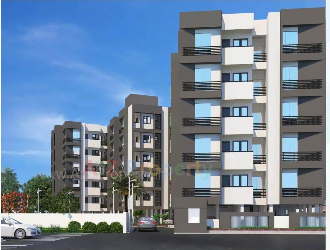 3D Elevation of real estate project Shree Labh Residency located at Pethapur, Gandhinagar, Gujarat