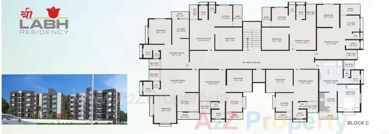 Layout of real estate project Shree Labh Residency located at Pethapur, Gandhinagar, Gujarat