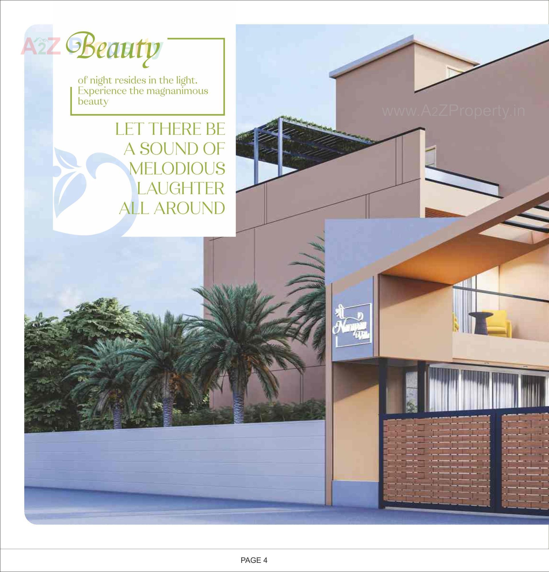 3D Elevation of real estate project Shree Narayan Villa located at Raysan, Gandhinagar, Gujarat