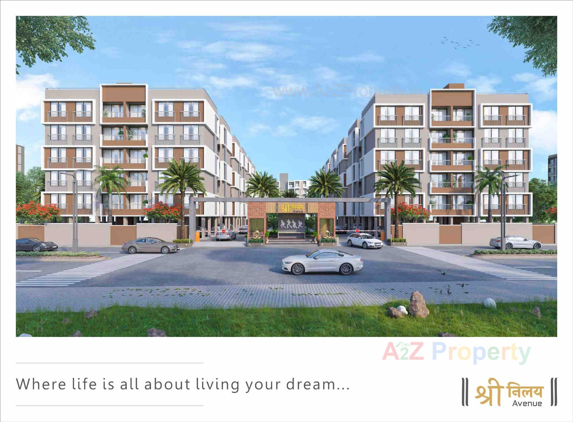 3D Elevation of real estate project Shree Nilay Avenue located at Mansa, Gandhinagar, Gujarat